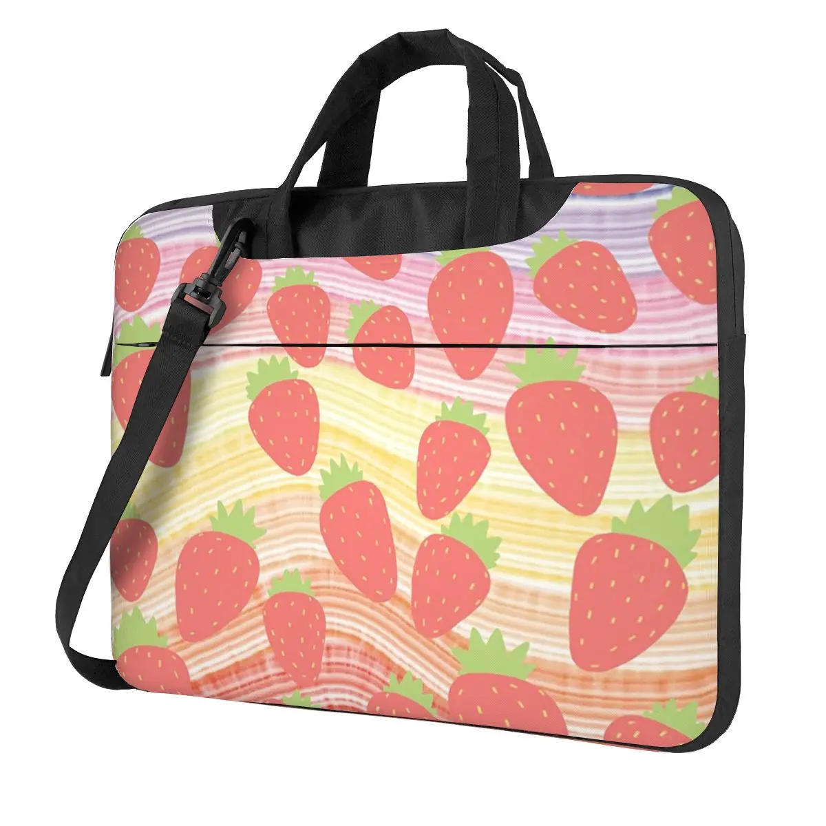 Rainbow Strawberrys ~Colorful Cool Laptop Bag Shockproof Case Computer Bag 13 14 15.6 Crossbody Notebook Pouch For Macbook Pro