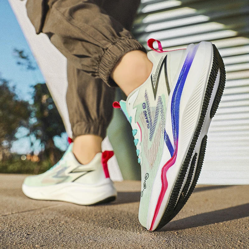 Luz confortável tênis de corrida masculino para mulher amortecimento macio esportes sapatos de corrida de alta qualidade tênis de treinamento atlético