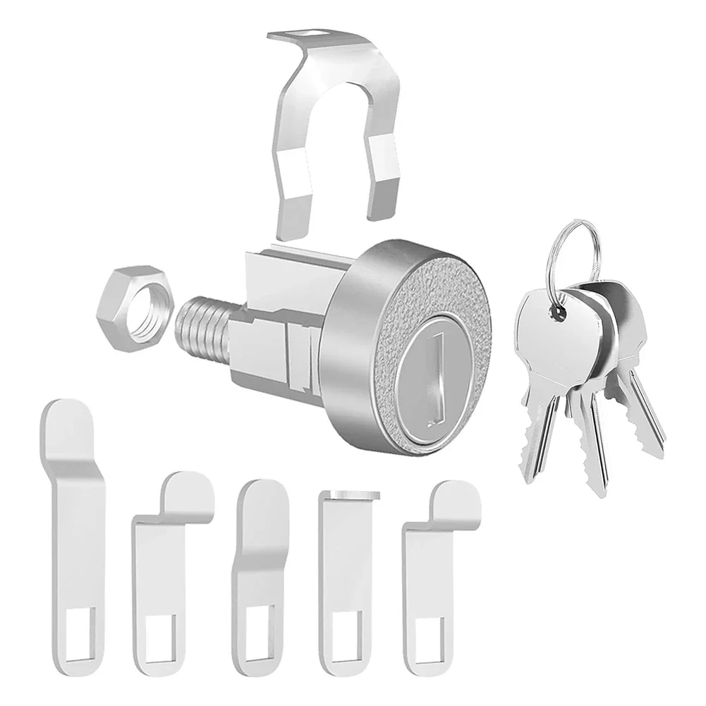 

MailBox Lock Replacement Set for L1172C with 3 Keys 5 Lock Plates and Nut Zinc Alloy Construction for Enhanced Security