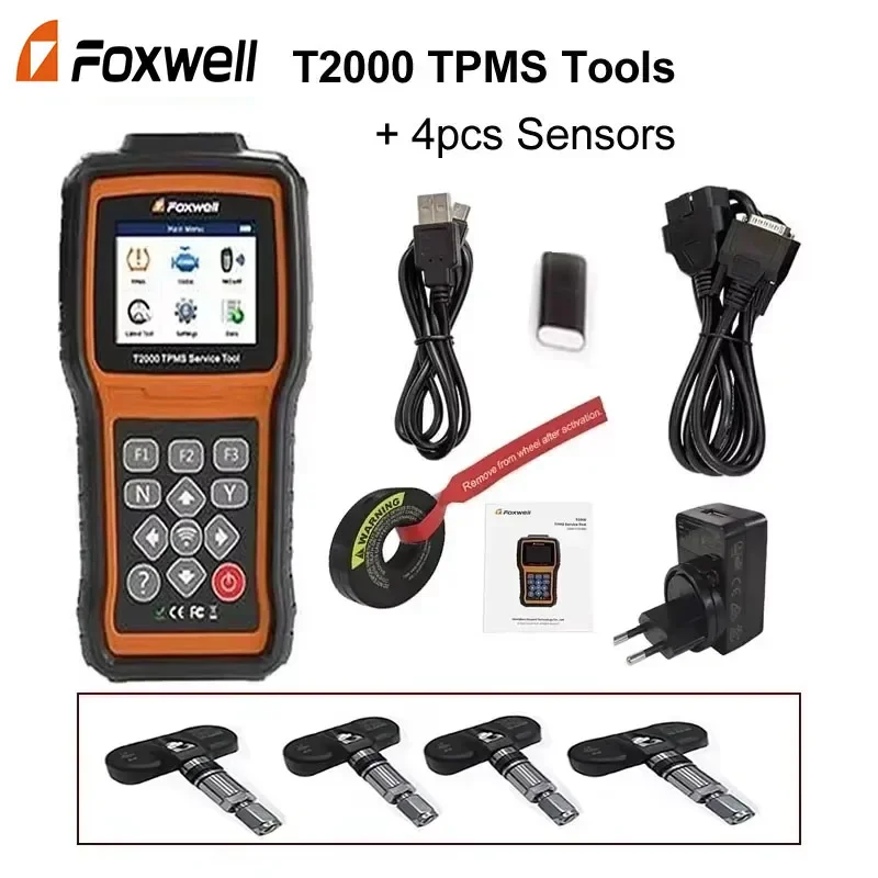 FOXWELL T2000 TPMS Diagnostic And Maintenance Tool T10 Tyre TPMS Sensors Diagnose Car Tire Pressure Monitoring System PK TS601