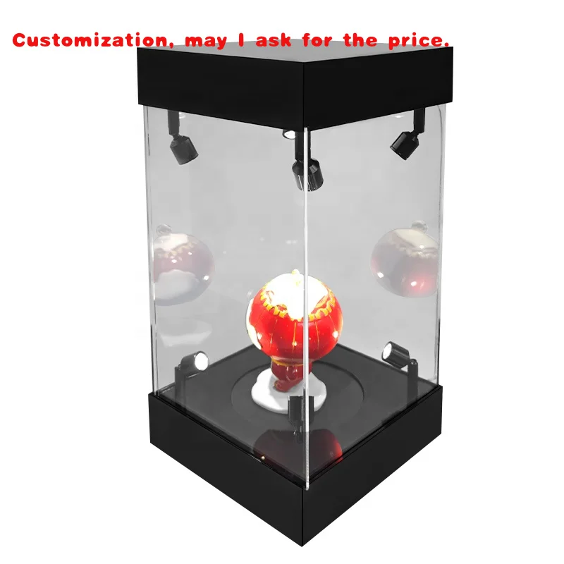 

custom.Customized Illuminated Acrylic Toy Display Adapter Mirror LED Acrylic Display Stand Box