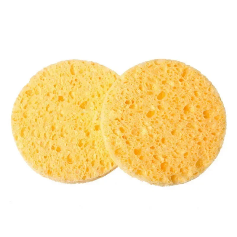 5-10 pezzi strumenti per la rimozione del trucco rotondo per il viso polpa di legno trucco bellezza spugna cellulosa compressa soffio cosmetico spugna per il lavaggio del viso