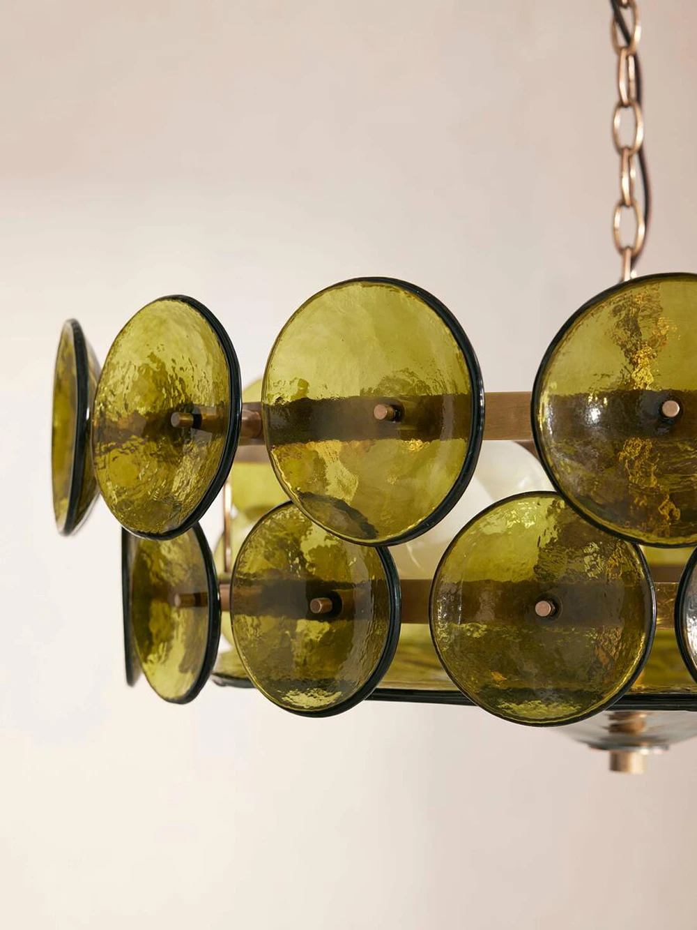 Lorenzo Chandeliers led green orange cloud Glass suspension lamp Art Villa Duplex Living Room French Vintage Glass Chandelier