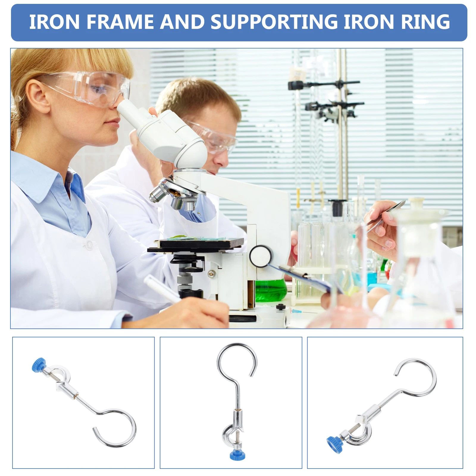 

Beaker Clamp Separation Funnel Holder Flask Ring Support Iron Laboratory Equipment
