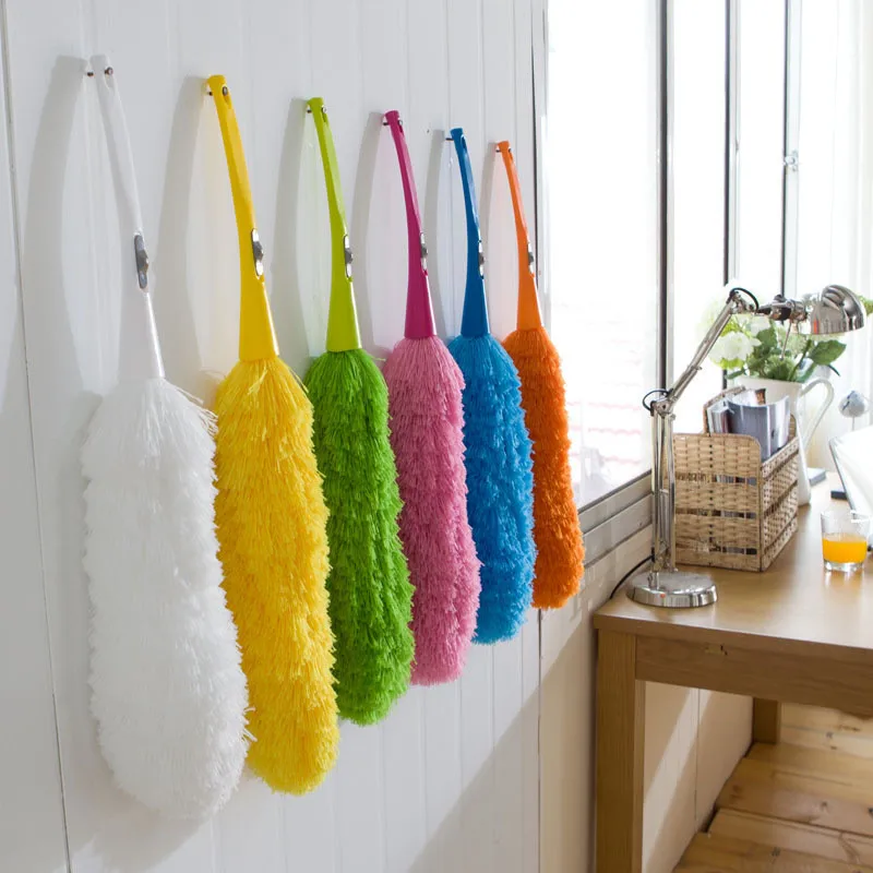 Soft Microfiber Cleaning Duster Dust Cleaner Handle Feather Static Anti Magic Household Cleaning Tools