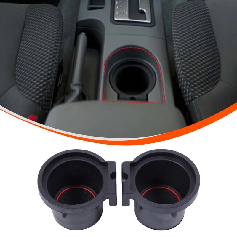 

For Nissan Frontier 2005-2019 Car front drain cup holder ABS Black Auto Accessories 2 Pcs 96975ZS00A