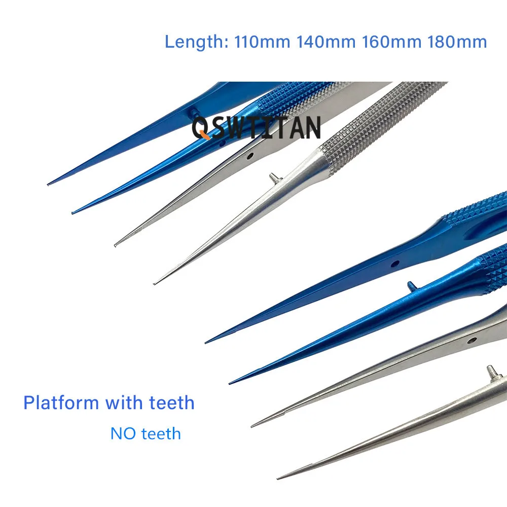 0.15mm/0.3mm Fine Tip Micro Surgical Tweezers Titanium/Stainless Steel Microsurgery Forceps Double Eyelid Tweezers