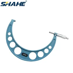 SHAHE Micrometer Tool 200-225mm Professional Outside Micrometer with Carbide Tip and Protective Case