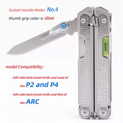 1 piece Scalpel Handle with Thumb Grip Fits Surgical Blades No.60 for Leatherman Free P2 P4 ARC CNC DIY Accessories
