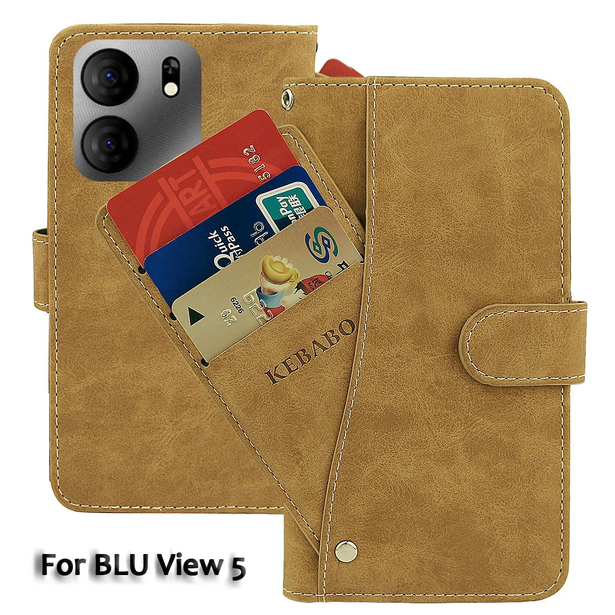 Vintage Leather Wallet BLU Bold K10 C9 G33 G63 View 5 Case Flip Luxury Slip-resistant Cover Phone Protective Cases Bags