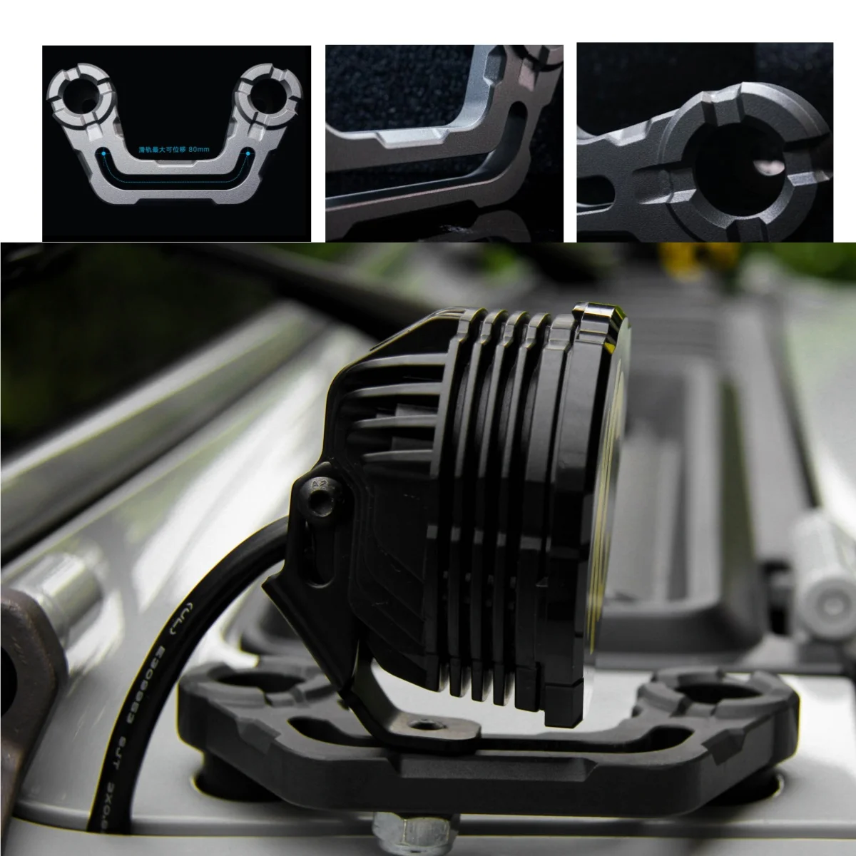 JL JT LED Light Mount Brackets for Auxiliary Offroad Lamp for Jeep Wrangler JL 2018+ JT2020