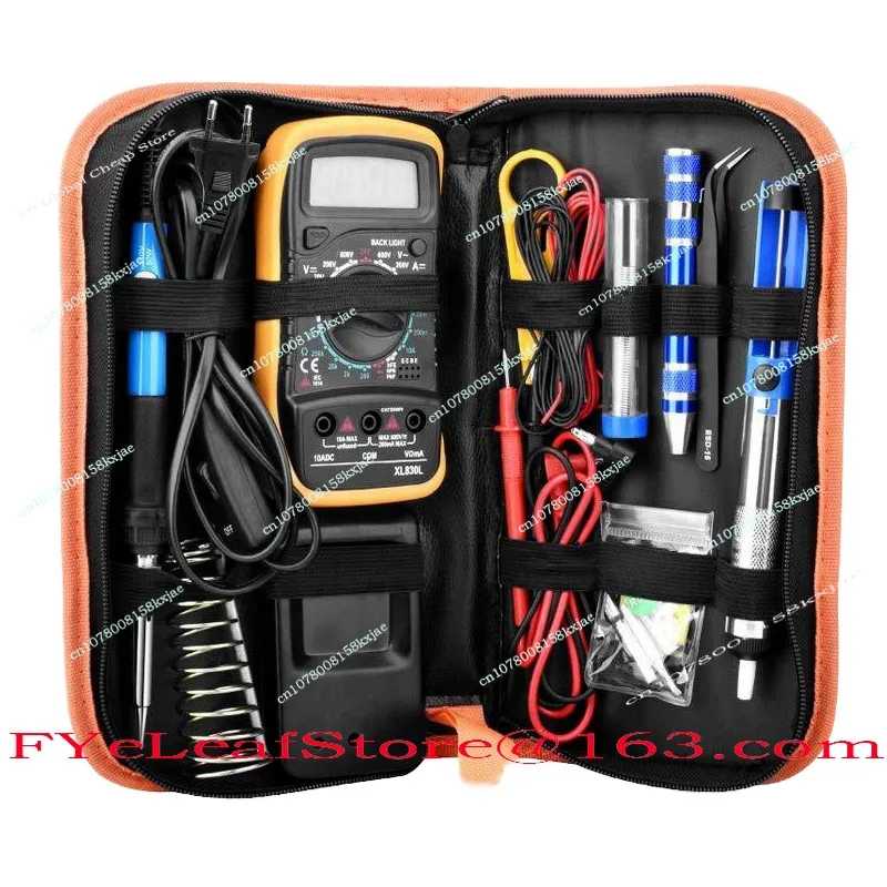 17Pcs Precision Electric Soldering Iron Kit 60w Adjustable Temperature with Screwdriver Set Digital Welding Table