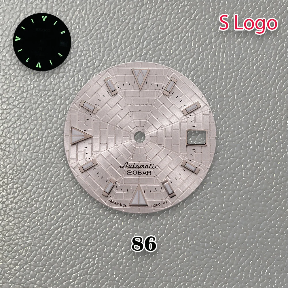 جديد 28.5 مللي متر S شعار أذن البحر غواص الهاتفي الأخضر Noctilucent صالح NH35/NH36/4R حركة المبيعات الساخنة ساعة تعديل الملحقات