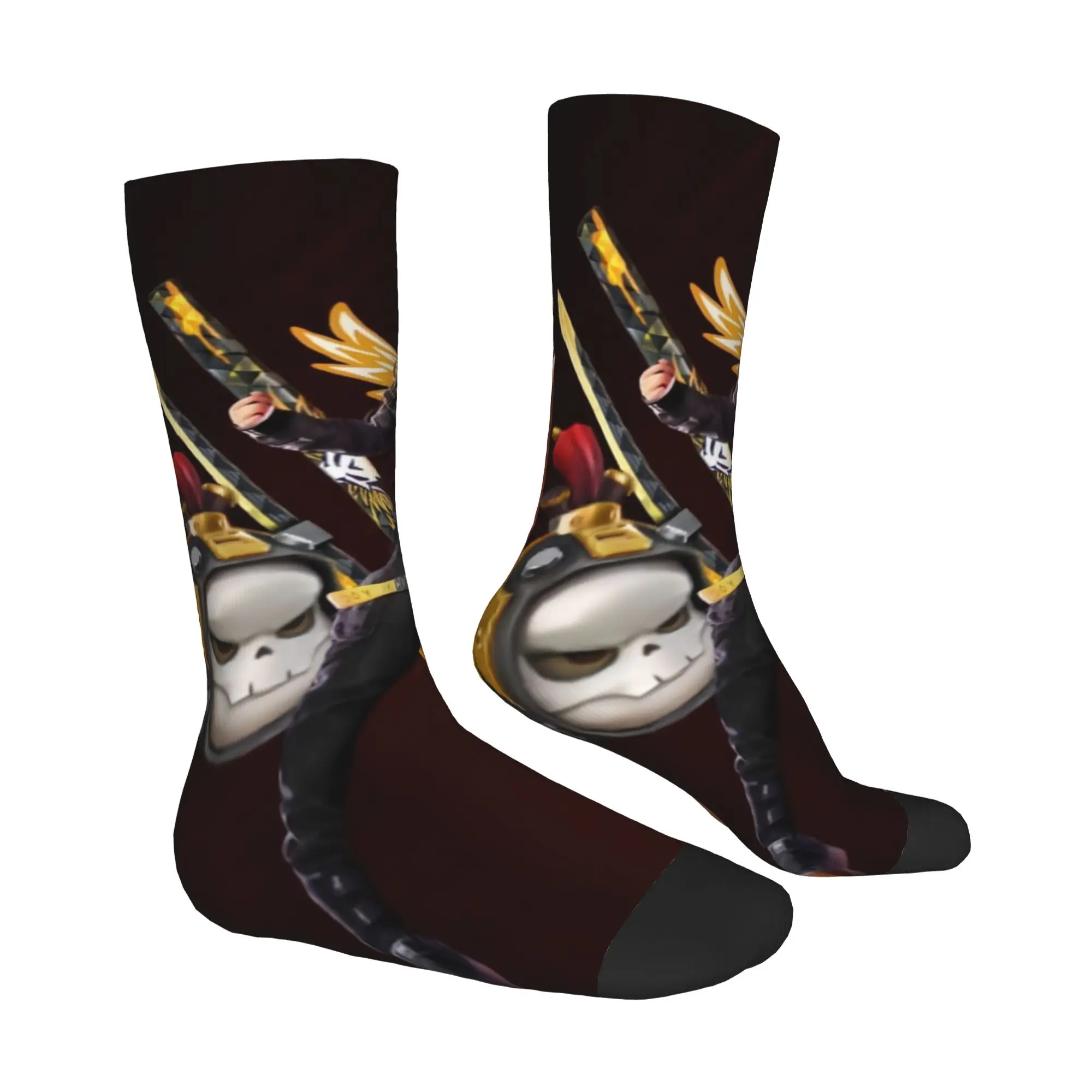 Cool Print Garena F-Free F-Fire Game Socks for Women Men Stretch Summer Autumn Winter  Crew Socks