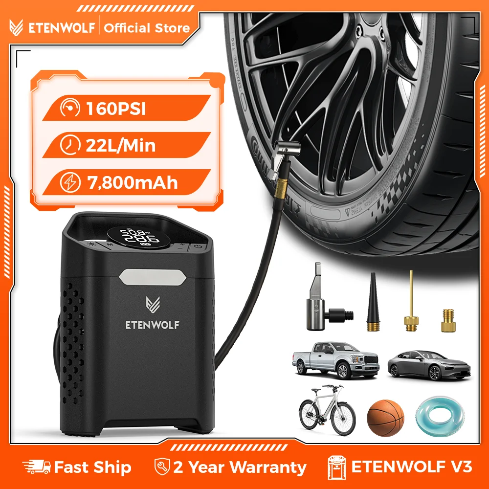 new-etenwolf-v3-portable-tire-inflator-pump-160-psi-car-compressor-100-duty-cycle-7800mah-air-pump-for-cars-motorcycles-bicycle