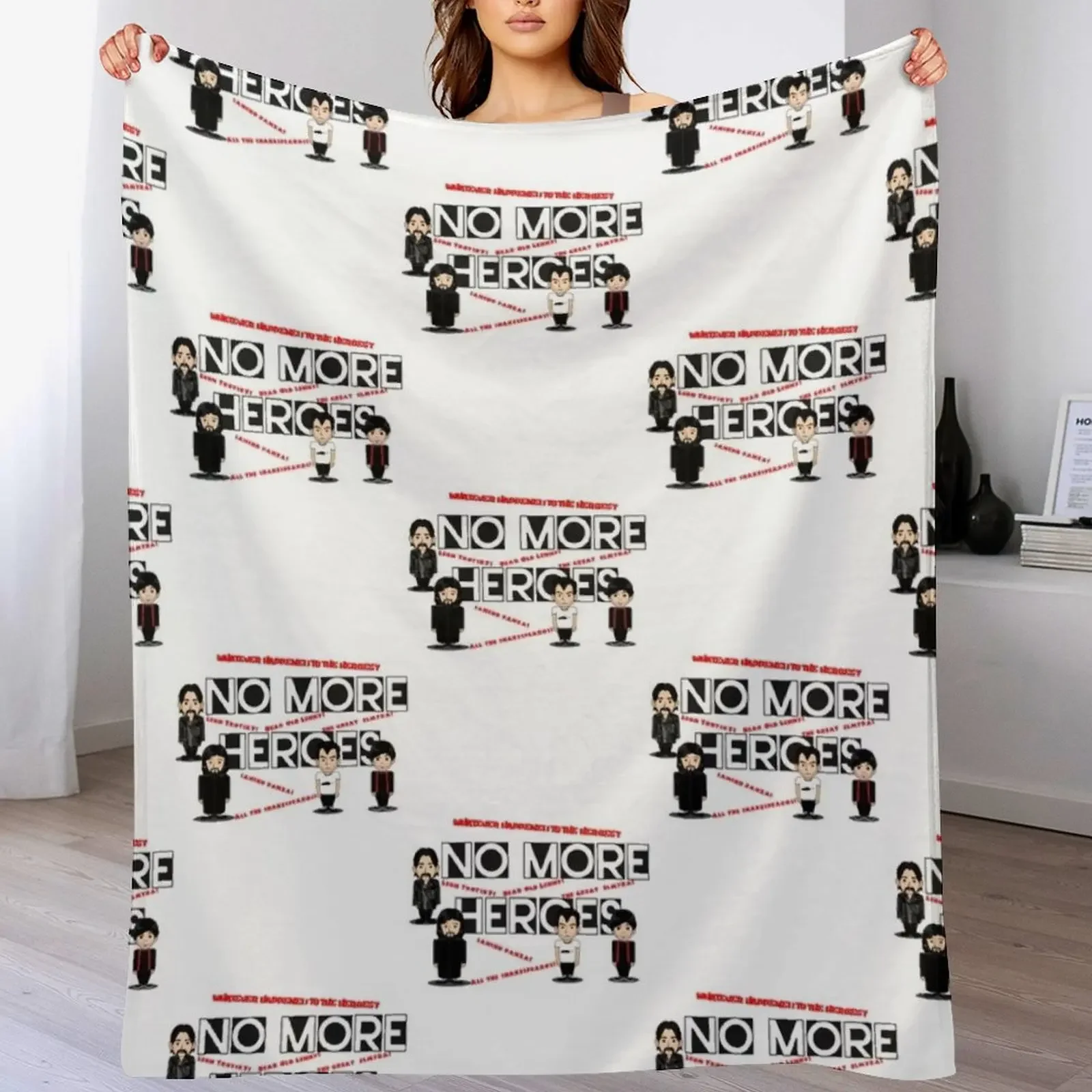 

No More Heroes Throw Blanket Durable Warm Blanket for Daily Home Use