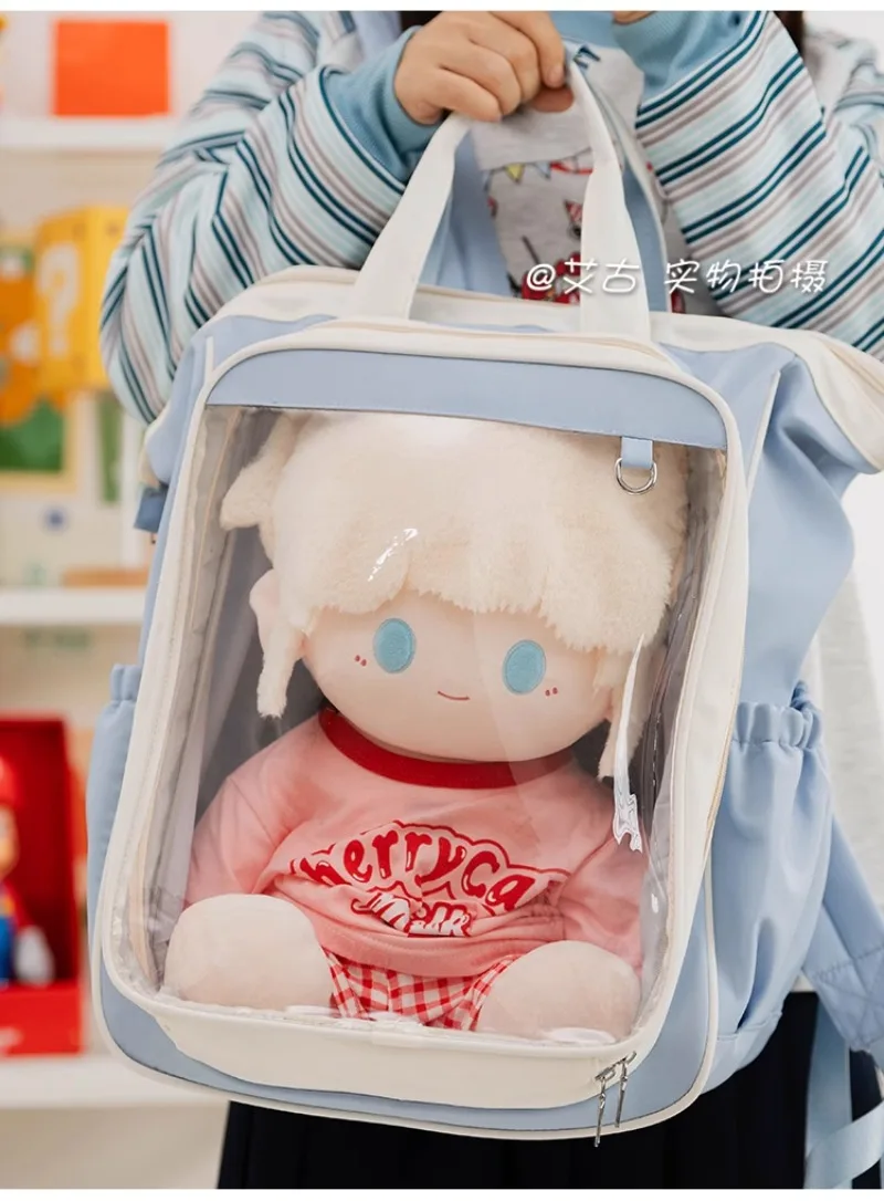 

Японская большая вместимость Ita Mochila прозрачная студенческая сумка Mochilas Mujer контрастного цвета рюкзак сумки на молнии для женщин