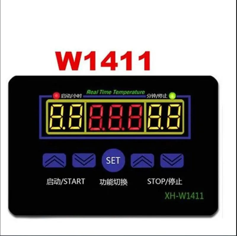 W1411 AC 110V 220V DC 12V 10A cyfrowy kontroler temperatury LED kontrola za pomocą termostatu przełącznik z czujnikiem do szklarni zwierząt wodnych