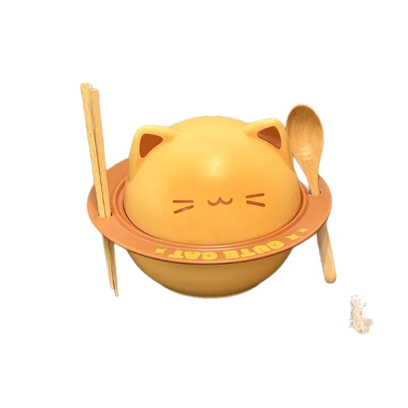 

Kitten series instant noodle bowl, cup and plate tableware set
