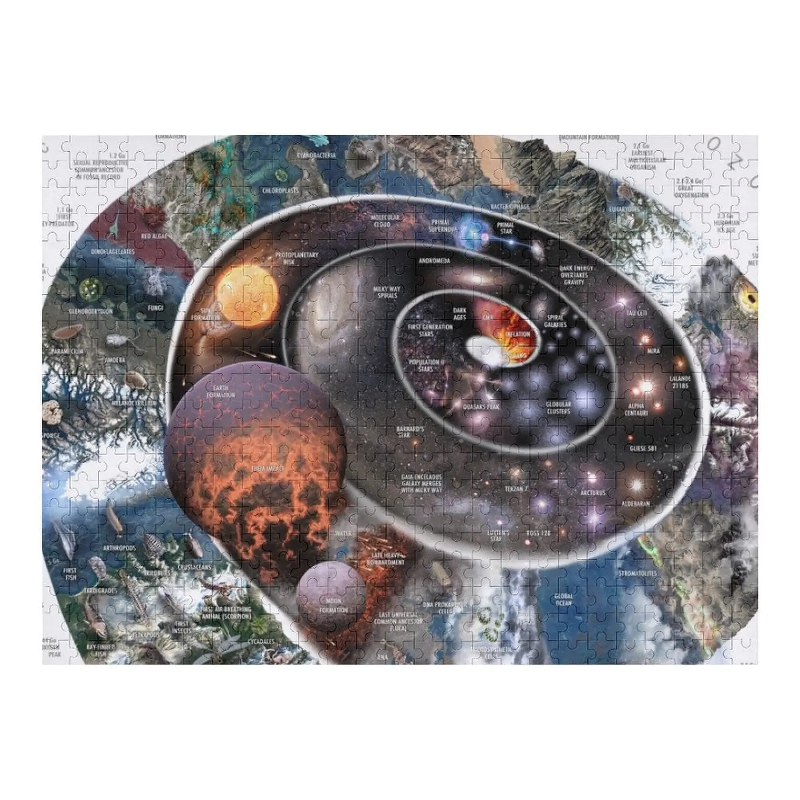 

*ENGLISH* Nature Timespiral вертикальный макет световой фон! Пазл Пазл на заказ Деревянное имя Изображение Пазл