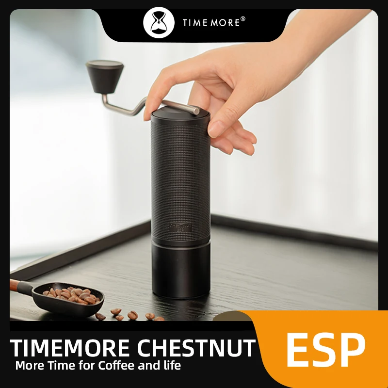 Molinillo de Café Manual TIMEMORE Chestnut ESP para Espresso, Capacidad 30g, Núcleo de Acero Ajustable Manualmente, Incluye Cepillo de Limpieza