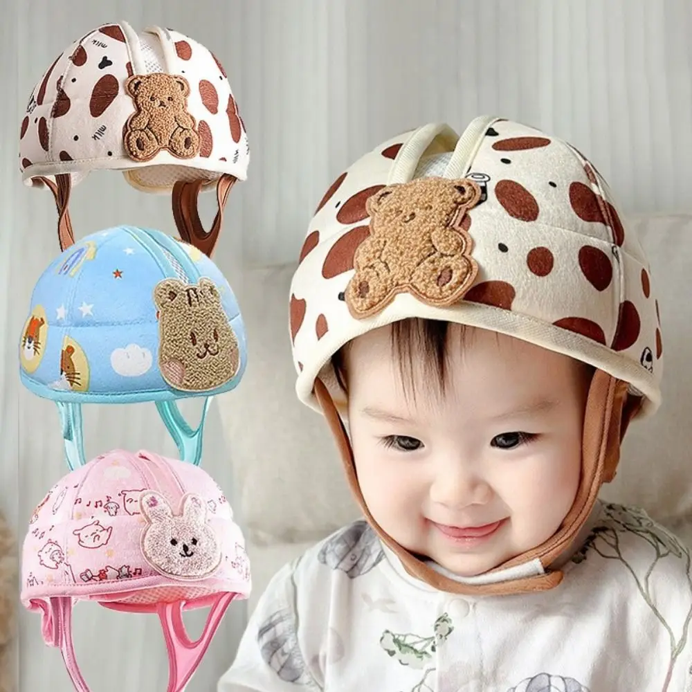 Cartoon Baby Safety Helmet Adjustable Protective Toddler Head Protection Hat Anti-fall Pad Breathable Baby Safety Headgears