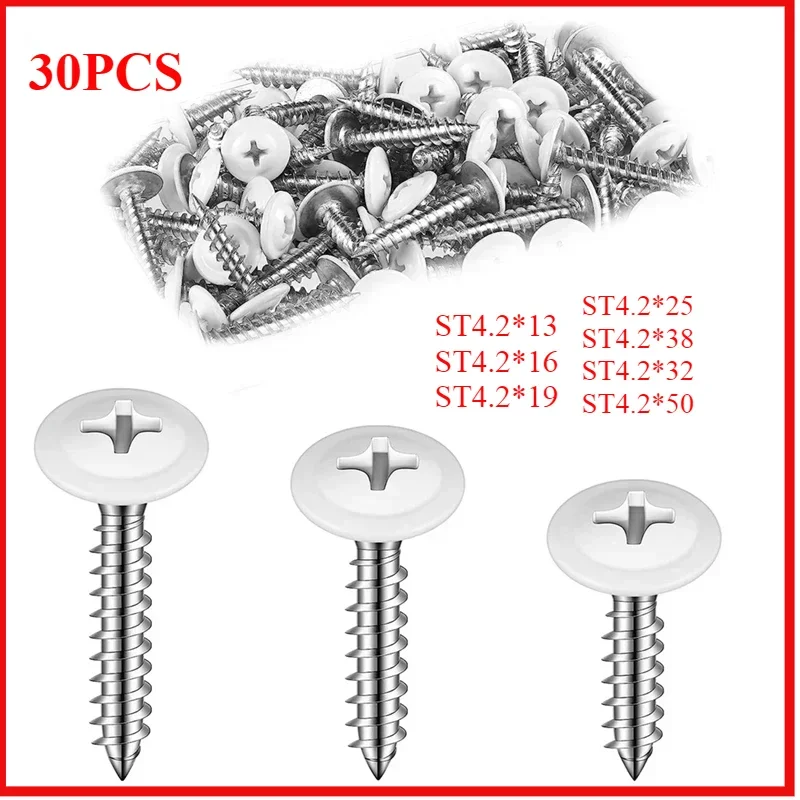 Phillips Pan Head Wood Cross Recessed Truss Self-tapping Screw Wood White Sheet Metal Thread Round Fast Scre Pan Cabinet With