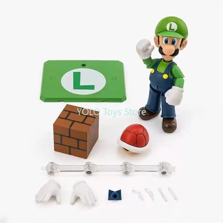 

Bandai SHF Super Mario Luigi Green Hat Action Figure In Stock