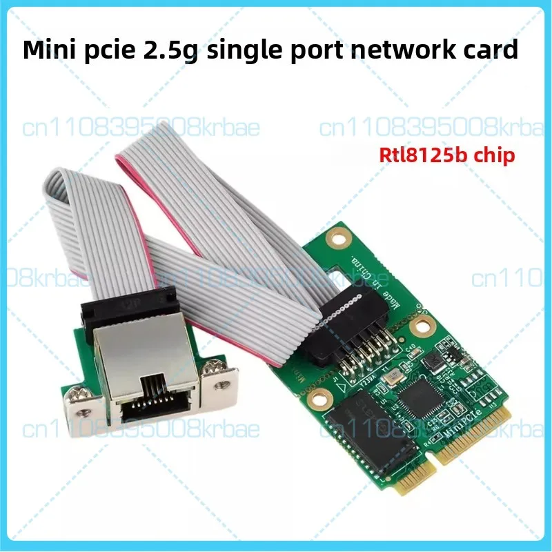 

2pcs Single Port 2.5G Gigabit 2500Mbps Mini PCIe Ethernet Network Card RJ45 Adapter RTL8125B