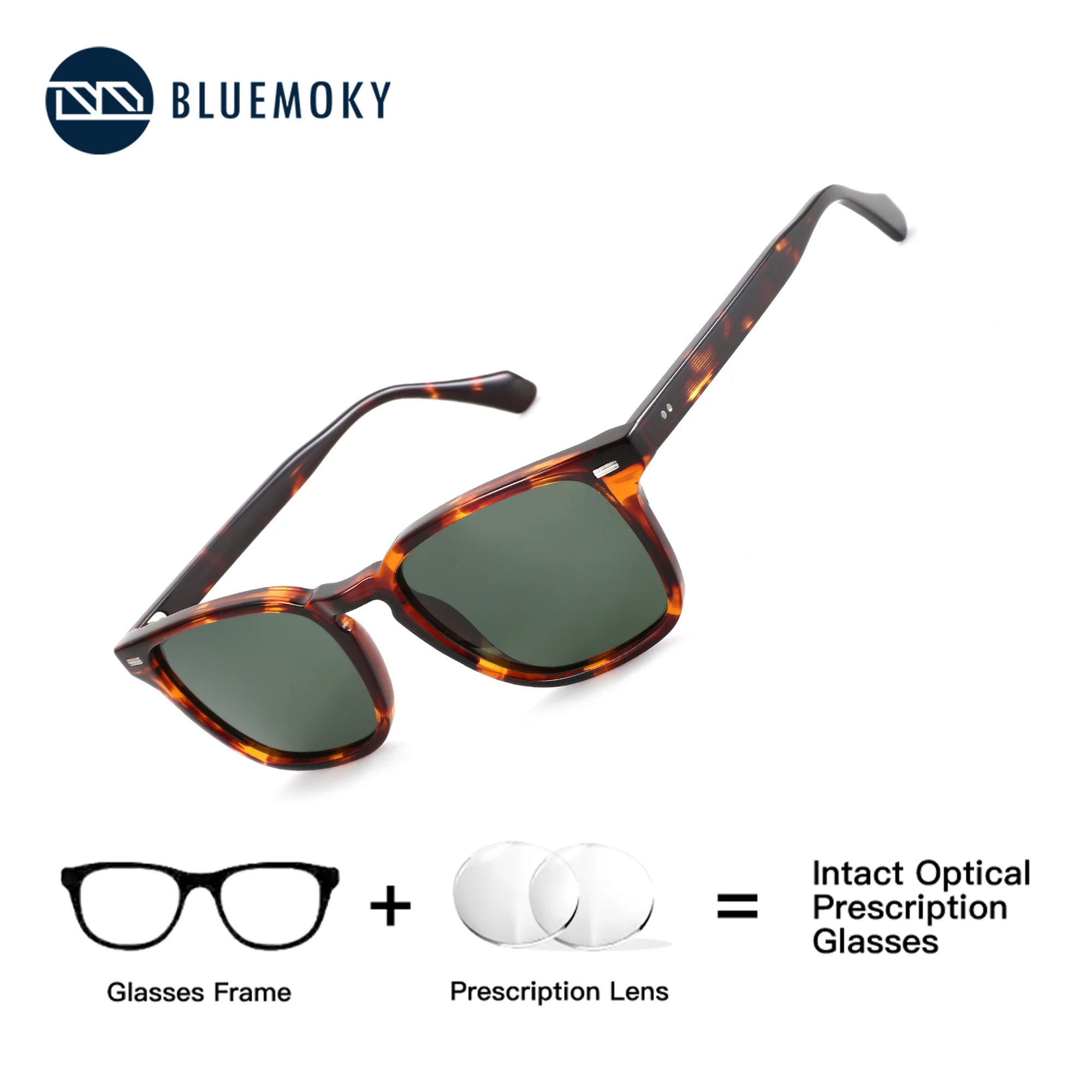 

BLUEMOKY Women Prescription Sunglasses Acetate Frame Polarized UV400 Sun Glasses Protective Eyewear For Female Outdoor Lenses