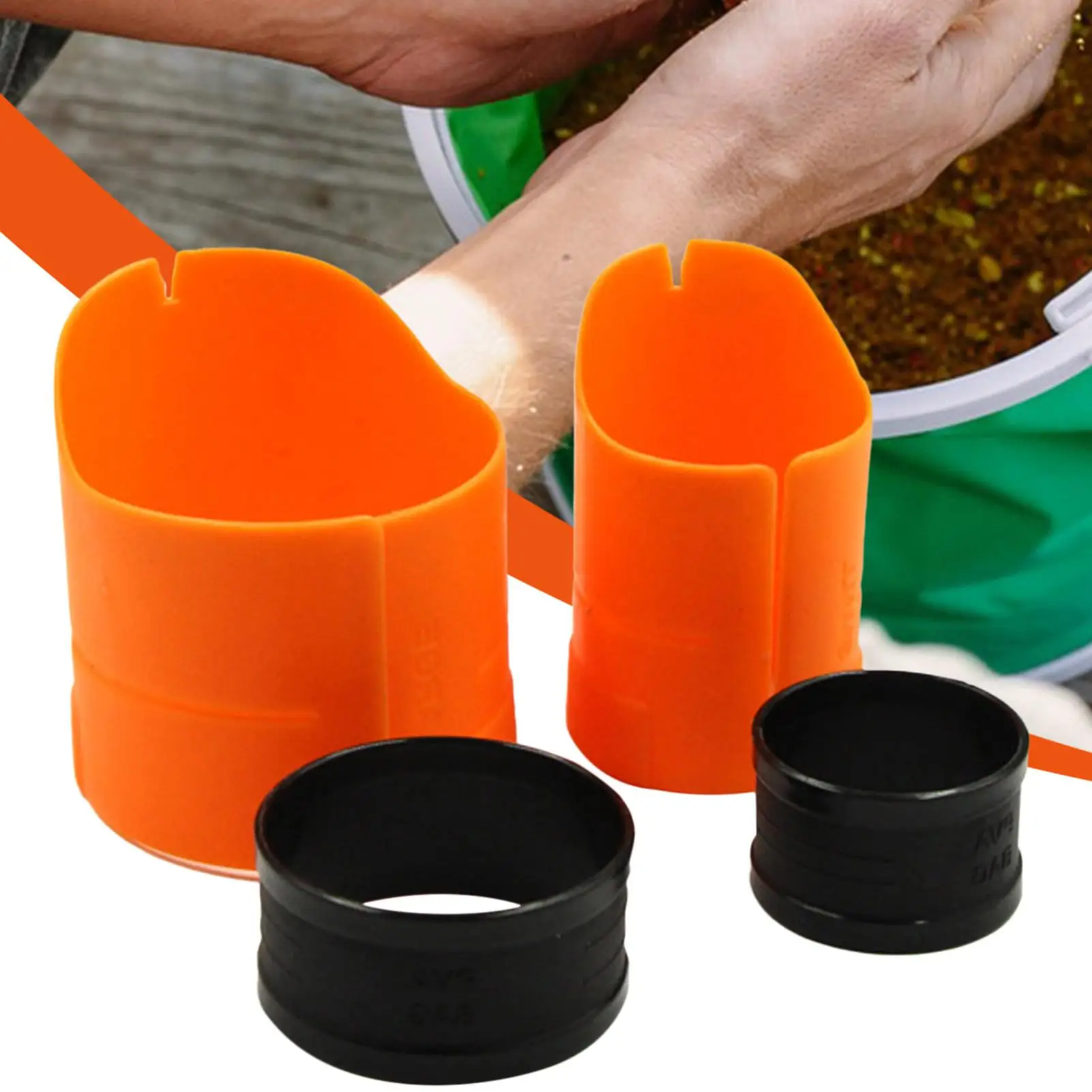 50PcsWater Soluble Anti-Slide PVA Bags Fishing Kit with Bag Loader Carp Fishing Tackle Storage Bags for Tied Baits Carp Angling