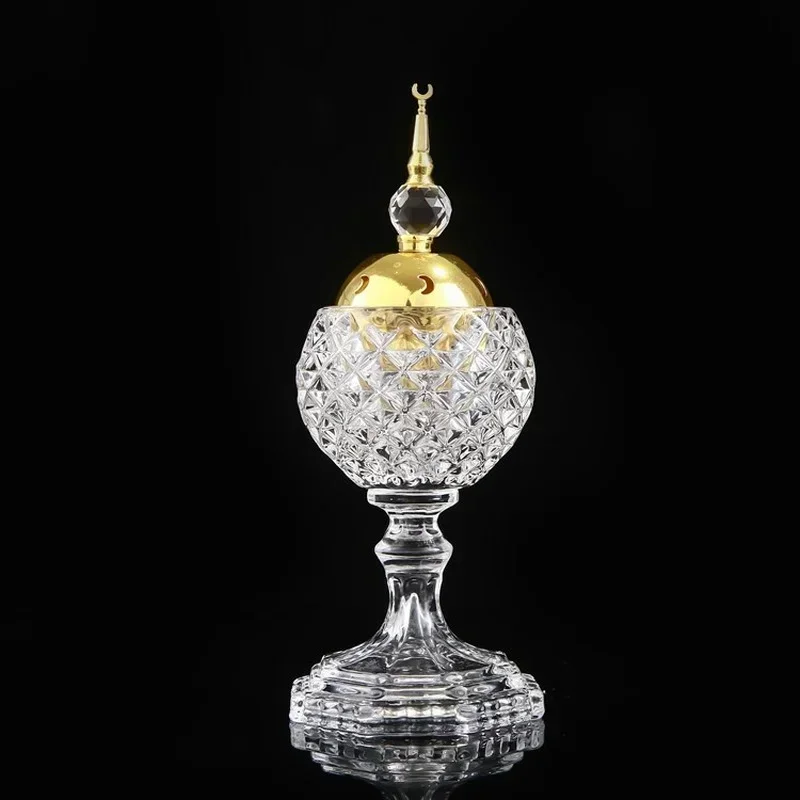 Creative exotic style crystal incense burner carbon stove, direct burning incense pills wearing incense and exotic decoration