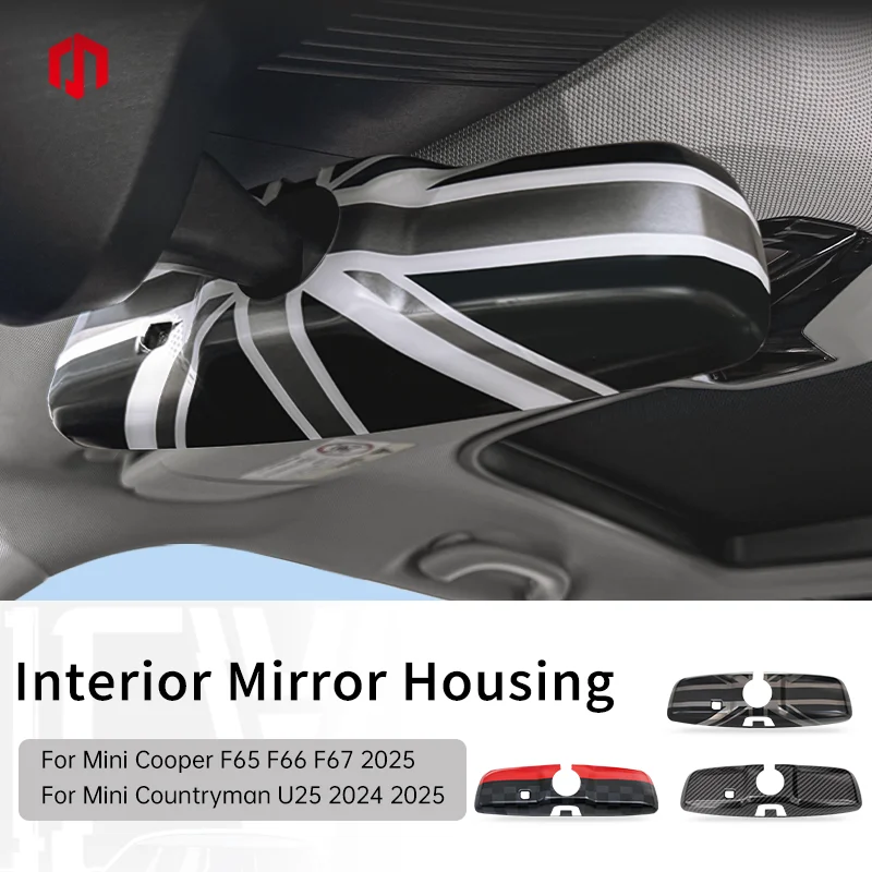 For Mini Cooper F65 F66 F67 Countryman U25 Car Rear View Mirror Cover ABS Car Endoscope Protective Decorative Shell Accessories