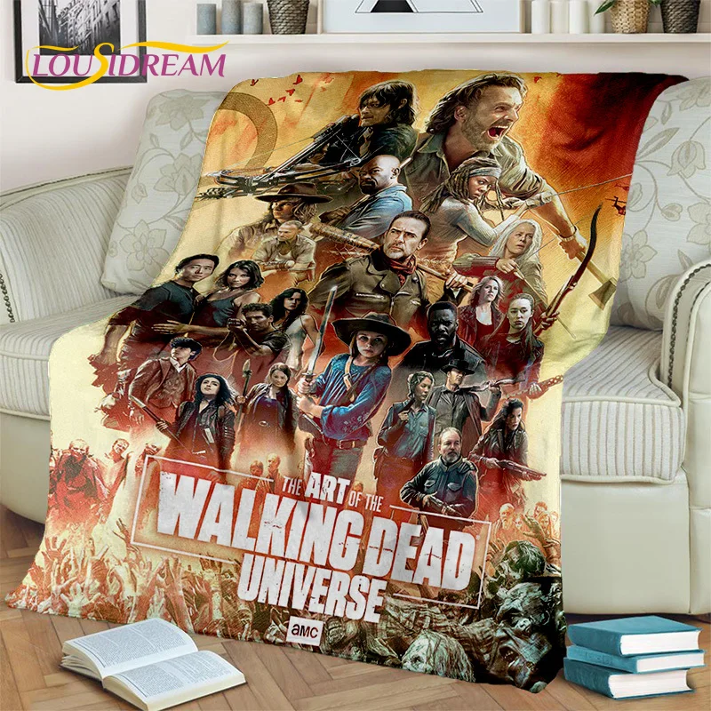 TWD The Walking Dead Rick Horror TV Blanket,Soft Throw Blanket for Home Bedroom Bed Sofa Picnic Travel Office Cover Blanket Kids