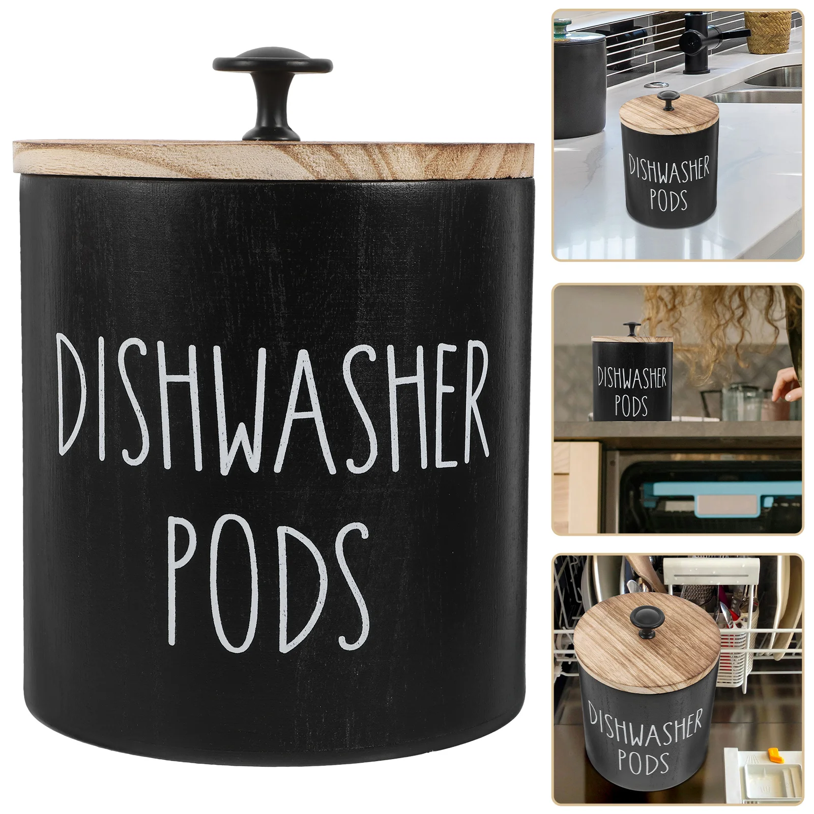 

Dishwasher Storage Box Laundry Containers Bathroom Canisters with Lids Apothecary Jars Bins