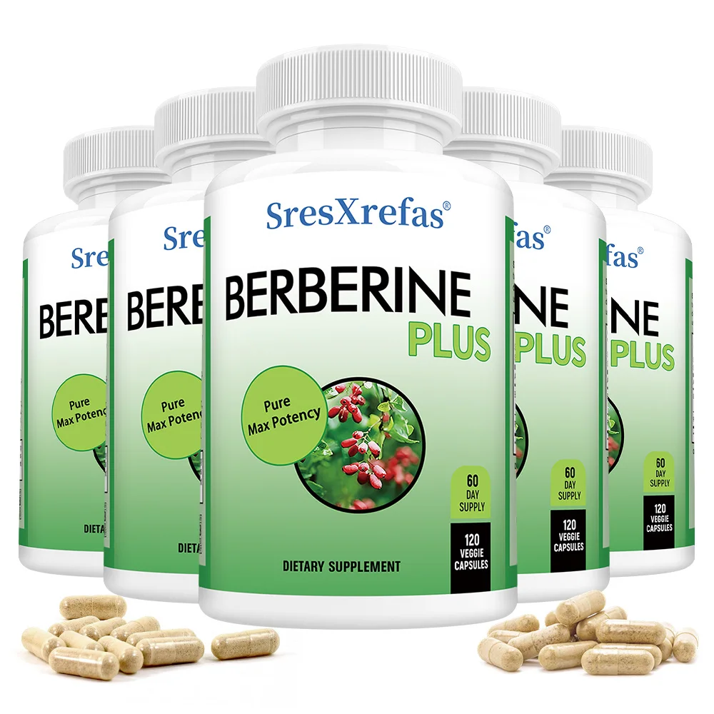 Premium Berberine - Natural Vegan Supplement, Supports Heart Immune System Liver Digestion 120 Capsules