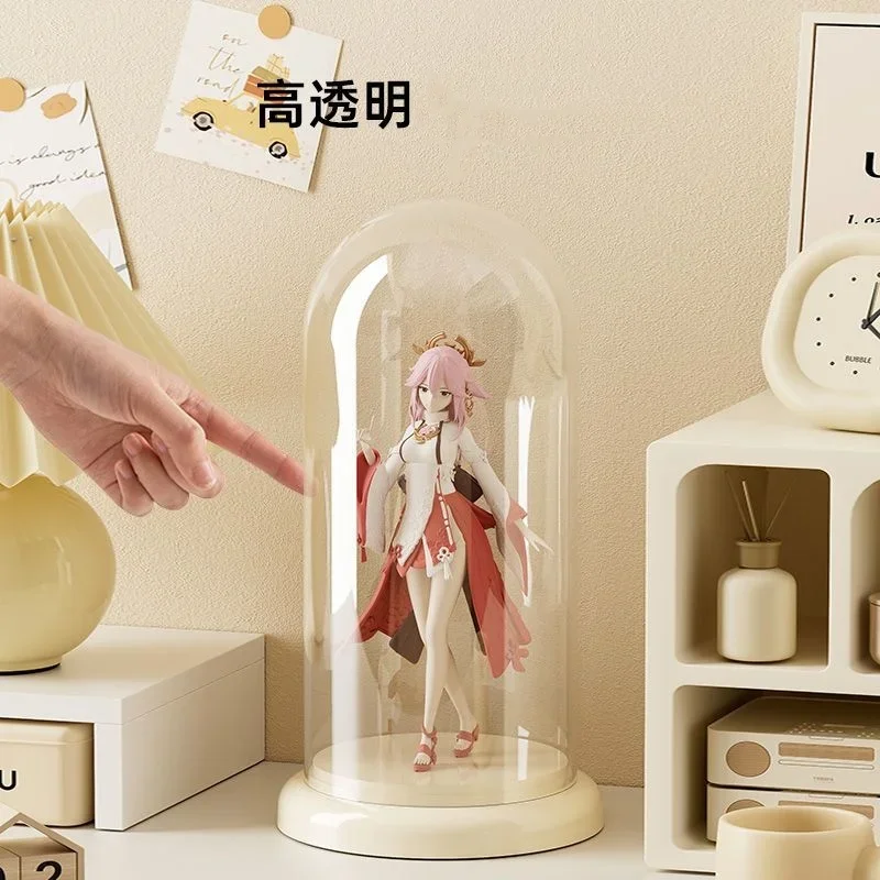 Dustproof Rotating Handmade Action Figures Organizer Acrylic Dolls Storage Box For POP-MART Master Dolls Display Box