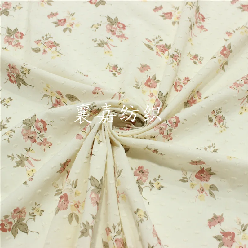 145x50cm Cotton Jacquard Cut Flower Floral Fabric, Making Children\'s Clothing Women\'s Cloth