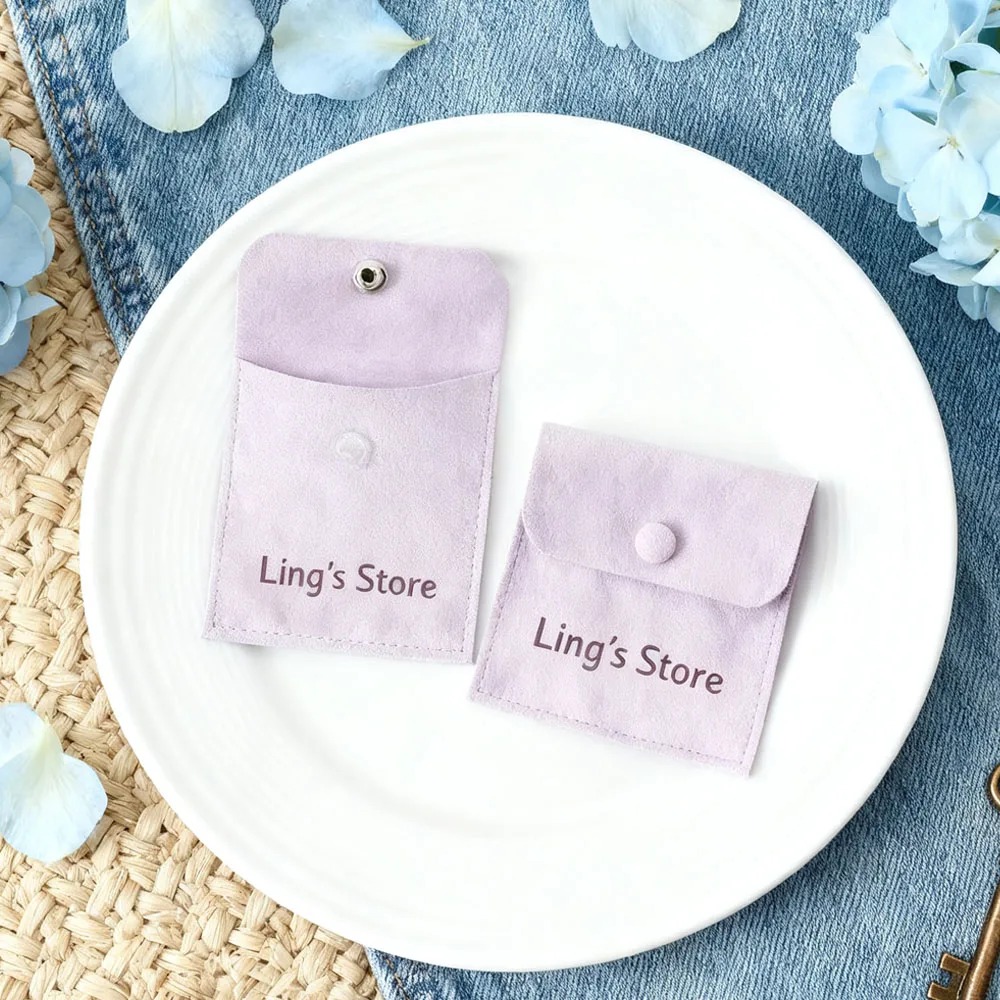 

Microfiber Velvet Jewelry Small Gift Bags Custom Logo Size Packaging Storage Pouch Wedding Favor Candy Bag Business Wholesale