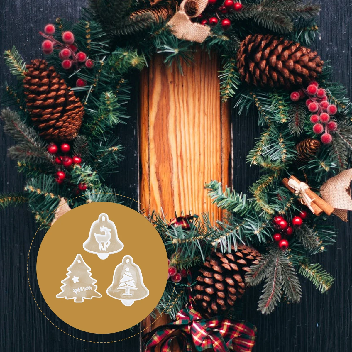 

Crafts Crystal Epoxy Mold Christmas Tree DIY Jewelry Molds Silica Gel Pendant Making