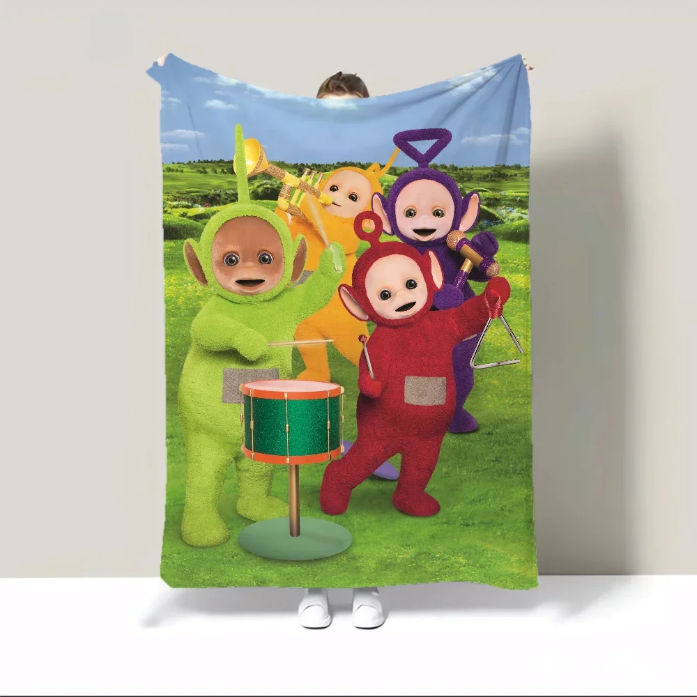 Teletubbies-Mantas y mantas personalizadas, manta bohemia para decoración de sofá, mantas suaves y esponjosas