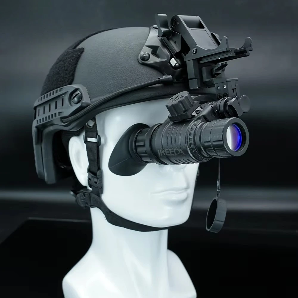 NVM-22 Night Vision Monocular Helmet-Mountable with Green Phosphor  High Resolution and Cost-Effective Small and Portable