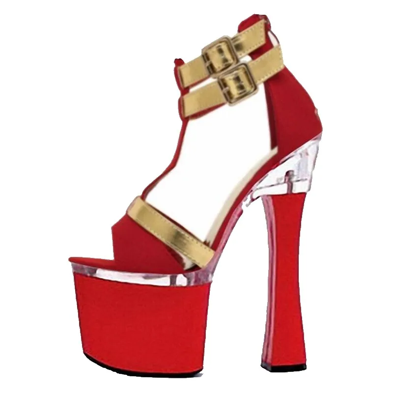 

Women's fashion shoes Sexy 7 inch heels t strap heels 18cm pole shoes, model party sandals