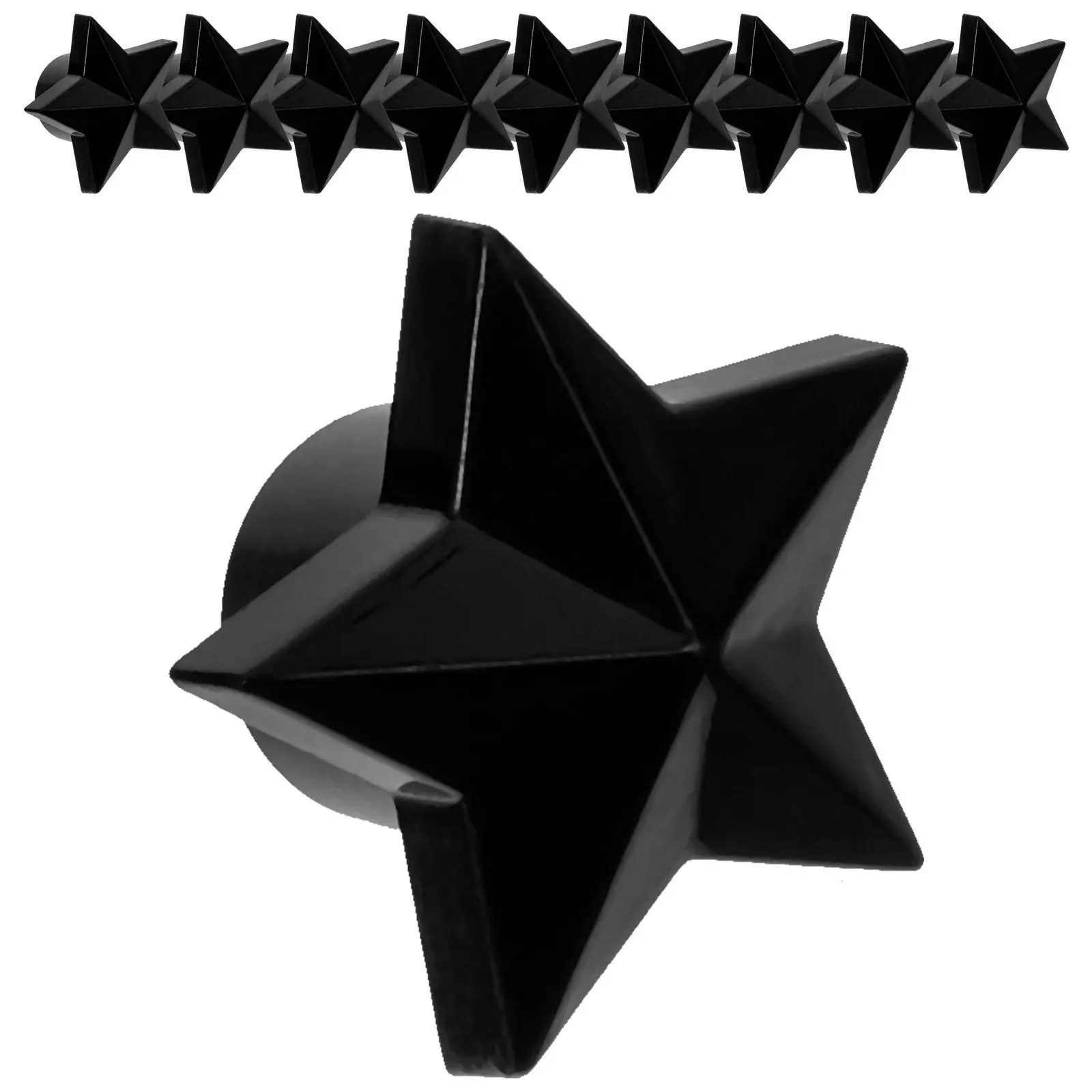 

10pcs Tire Valve Caps Star Shape Stainless Steel Durable Rustproof Universal Valve Stem Covers For Car Motorcycle Bicycle Tyre