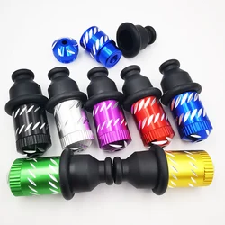 1/5Pcs/Lot Aluminum Alloy Nipple Tobacco Smoking Accessories with Rubber Mouthpiece Party Pipe Mixed Color
