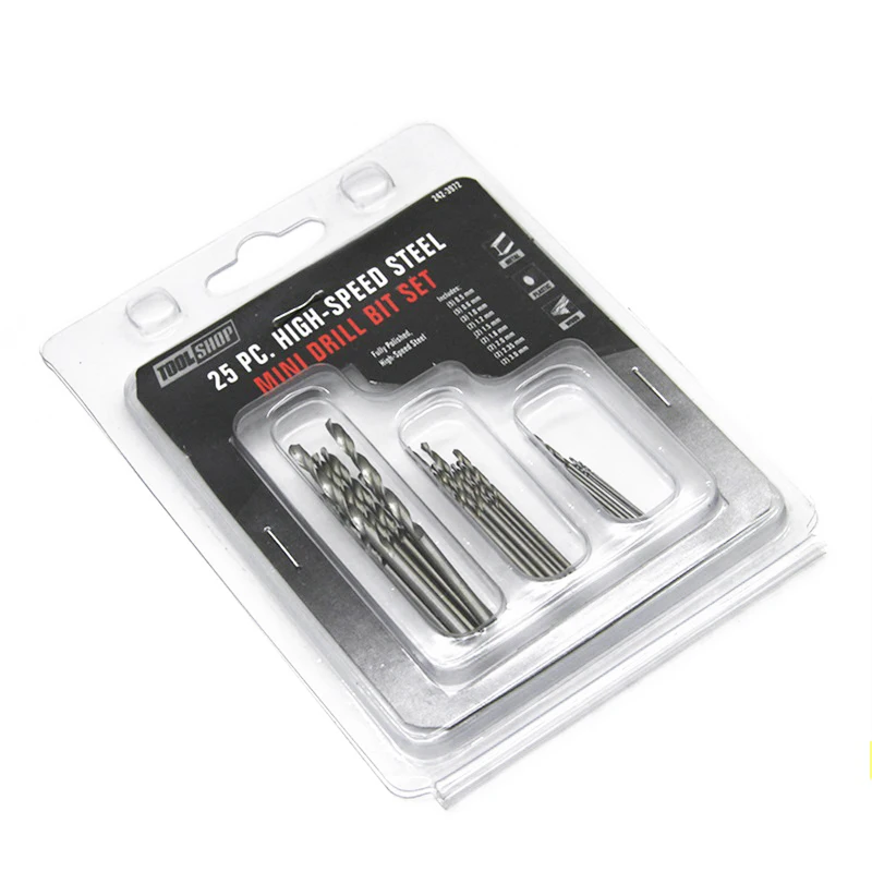 25 PCS 0.5mm-3mm HSS Twist Drill Bit Set Crafts Jewelry DIY Woodworking Mini Drill Bits Micro Drill Bits