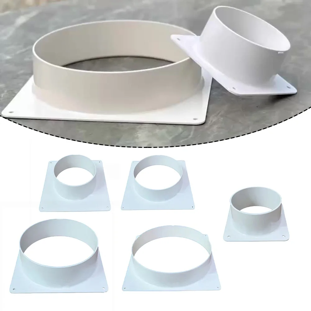 100-300MM Air Vent Duct Connector Flange Straight Ventilation Pipe DIY Duct Connector Ventilation Pipe Fittings Reducer Adapter