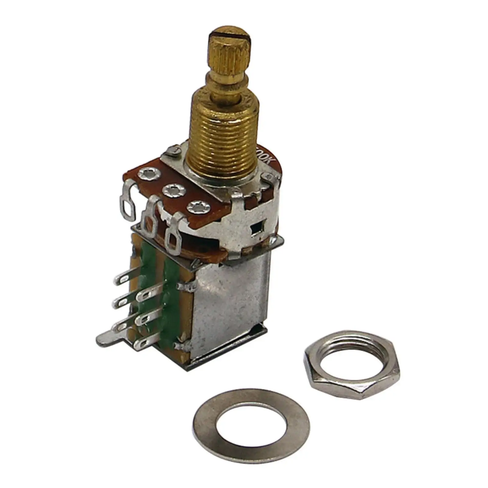 Push Switch Component B500K Potentiometer with Solder Terminals for Guitar Custom Wiring and Restoration Projects Metal Copper