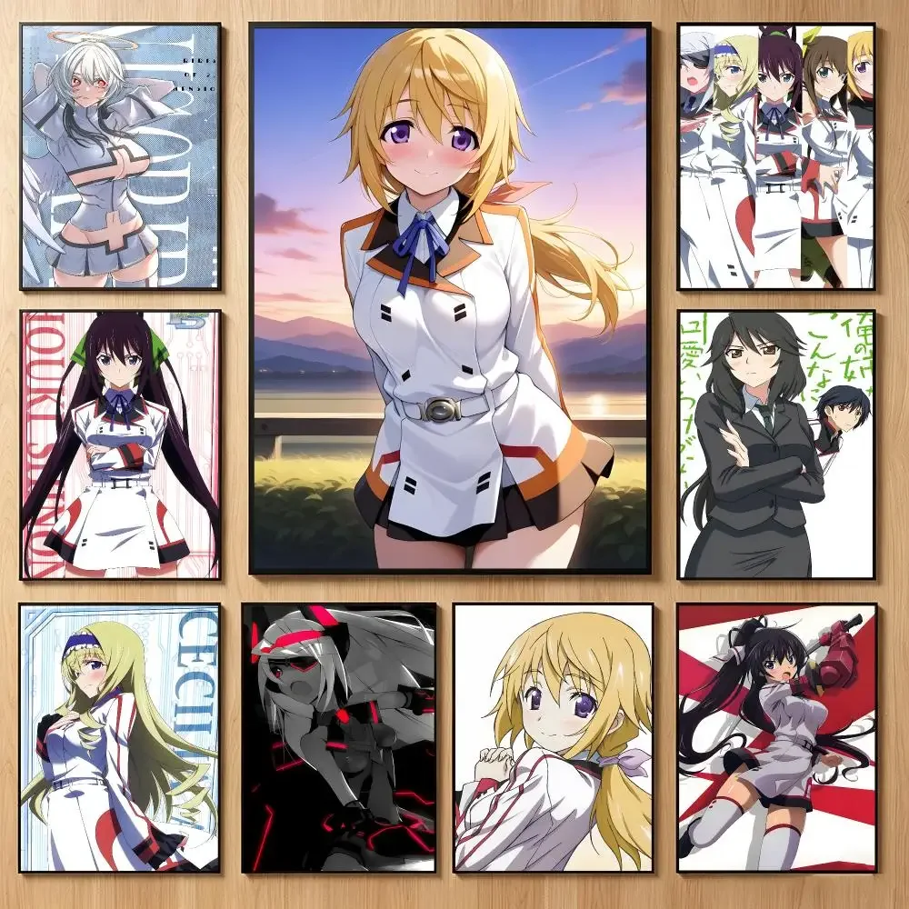 Mecha Actionanime I-Infinite Stratos Poster Classic Self-Adhesive PP Wall Sticker for Living Room Bar Decor Gift
