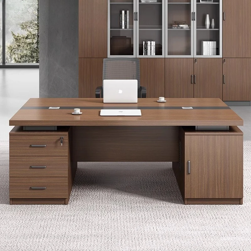 Modern Financial Office Desk Staff Table Boss Computer Artistic Office Desk Vintage Colorful Office Furniture Meja Kantor XYOD